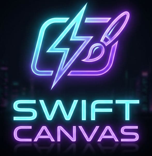 Логотип SwiftCanvas в подвале